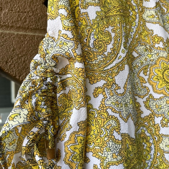 Michael Kors Yellow Gold Ruched Blouse - Picture 4 of 11